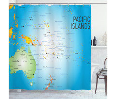 Pacific Islands Informational Shower Curtain