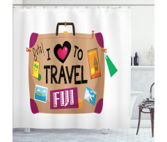 Luggage to Fiji Shower Curtain