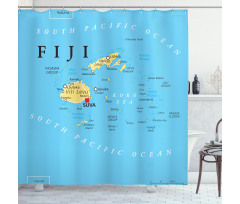 Political Map Capital Suva Shower Curtain