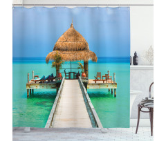 Maldives Beach Relaxation Shower Curtain