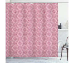 Mystic Flowers and Circles Shower Curtain