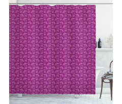 Abstract Flowers Graphic Shower Curtain