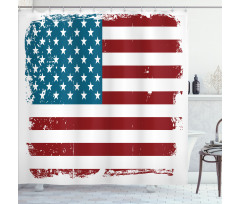 Grungy Old Glory USA Shower Curtain