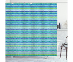 Blue Green Tones Art Shower Curtain