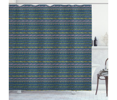 Zigzags Drops Spots Shower Curtain