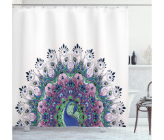 Exotic Wild Peacock Shower Curtain
