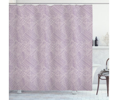 Zigzags Geometric Shower Curtain