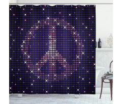 Peace Sign Shower Curtain