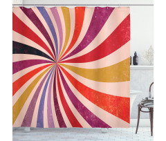 Grunge Sunburst or Swirls Shower Curtain