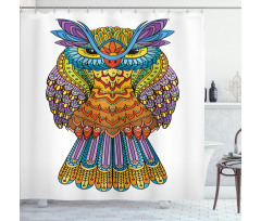 Zentangle Boho Art Bird Shower Curtain