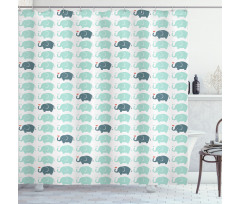 Cartoon Elephant Shower Curtain