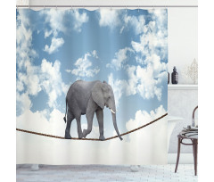 Classic Elephant Balance Shower Curtain