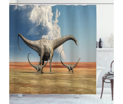 Diplodocus Dinasours Shower Curtain