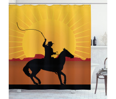 Cowboy on Horse Shade Shower Curtain