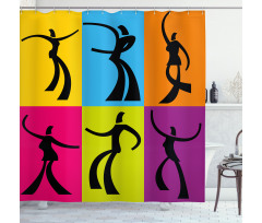 Dancers Colors Shower Curtain