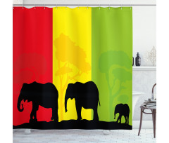 Fauna Elephant Shower Curtain