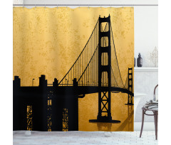 Golden Gate Bridge Art Shower Curtain