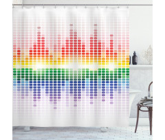 Vibrant Colors Club Disco Shower Curtain