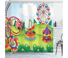 Circus and Theme Park Shower Curtain