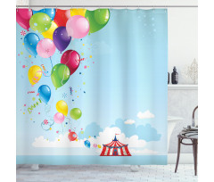 Carnival Tent Balloons Shower Curtain