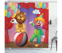 Lion Clown Performance Shower Curtain