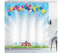 Balloon Clear Sky Travel Shower Curtain