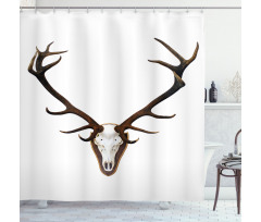 Deer Stag Bones Mounted Shower Curtain