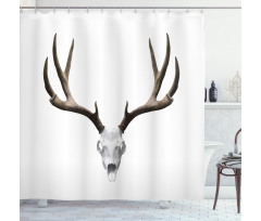 Deer Skull Skeleton Shower Curtain