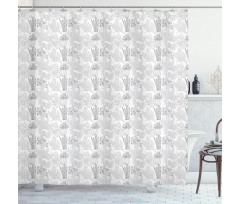 Exotic Foliage Houseplants Shower Curtain