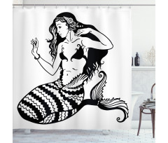 Fish Tailed Young Girl Shower Curtain