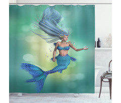 Mermaids Swimming Shower Curtain