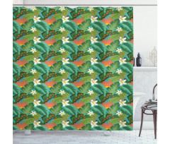 Close up Exotic Plantation Shower Curtain