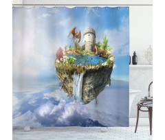 Dragon Castle Tower Shower Curtain