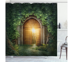 Mystic Vivid Sun Beams Shower Curtain