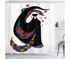 Surreal Costume with Mask Shower Curtain