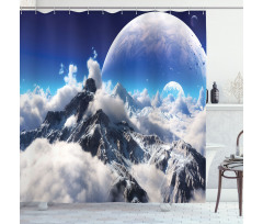 Snow Capped Mountain Shower Curtain
