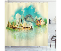 Cityscape Sydney Shower Curtain