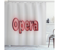 Computer Graphic Typography Shower Curtain