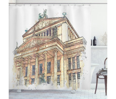 Germany Iconic Building Paint Shower Curtain