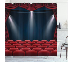 Classic Stage with Curtain Shower Curtain