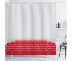 Theater Chairs Row Graphic Shower Curtain