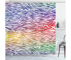Abstract Zebra Skin Shower Curtain