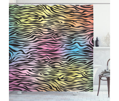 Colorful Wildlife Zebra Shower Curtain