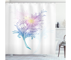 Bohemian Silhouette Plume Shower Curtain