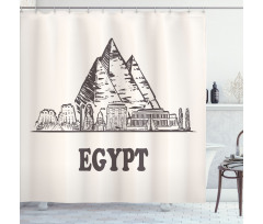 Pyramids Cheops Shower Curtain