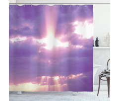 Romantic Cloudy Sky Shower Curtain