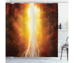 Vivid Apocalyptic Day Shower Curtain