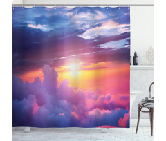 Sunset Sky and Clouds Shower Curtain