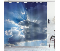Sunbeams from Clouds Shower Curtain