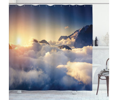 Climbing Above Clouds Shower Curtain